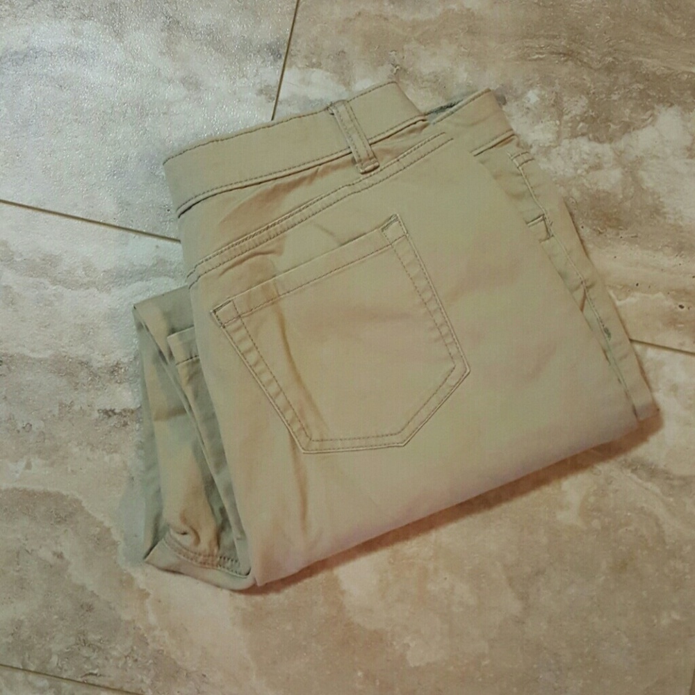 *2 for $15** Merona capris, khaki size 14 [103]